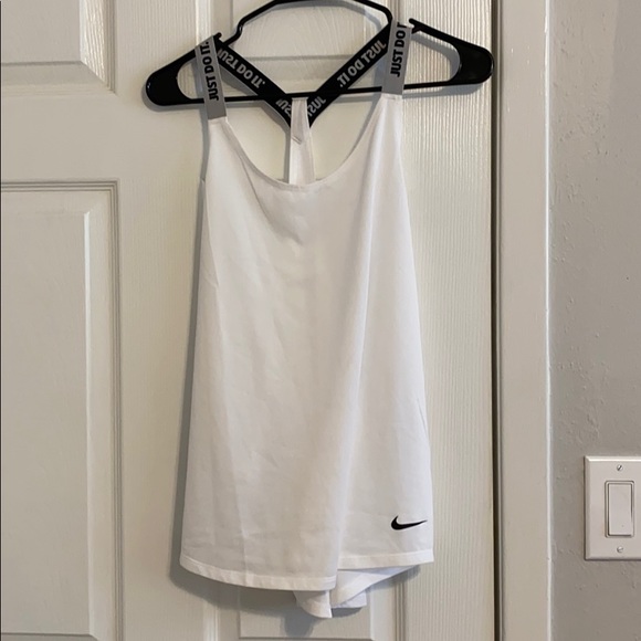 Nike Tops - White Dri-Fit Nike Elastika Workout Tank Top
